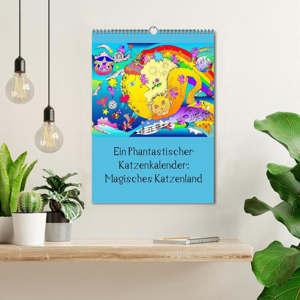 Weitere Ansicht: Ein phantastischer Katzenkalender: Magisches Katzenland (Wandkalender 2026 DIN A3 hoch), CALVENDO Monatskalender | Calvendo, Silke Thümmler