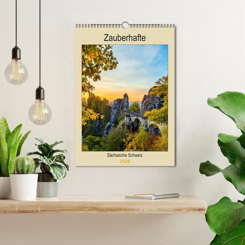 Weitere Ansicht: Zauberhafte Sächsische Schweiz (Wandkalender 2026 DIN A3 hoch), CALVENDO Monatskalender | Calvendo, Janita Webeler