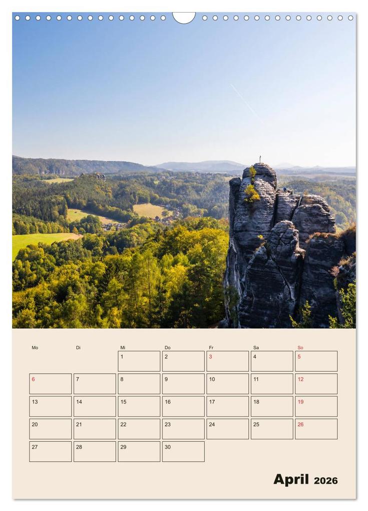 Weitere Ansicht: Zauberhafte Sächsische Schweiz (Wandkalender 2026 DIN A3 hoch), CALVENDO Monatskalender | Calvendo, Janita Webeler