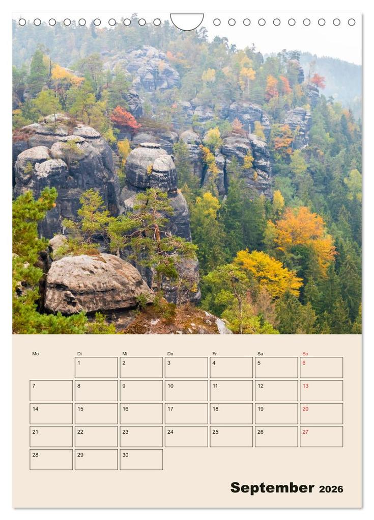Weitere Ansicht: Zauberhafte Sächsische Schweiz (Wandkalender 2026 DIN A4 hoch), CALVENDO Monatskalender | Calvendo, Janita Webeler