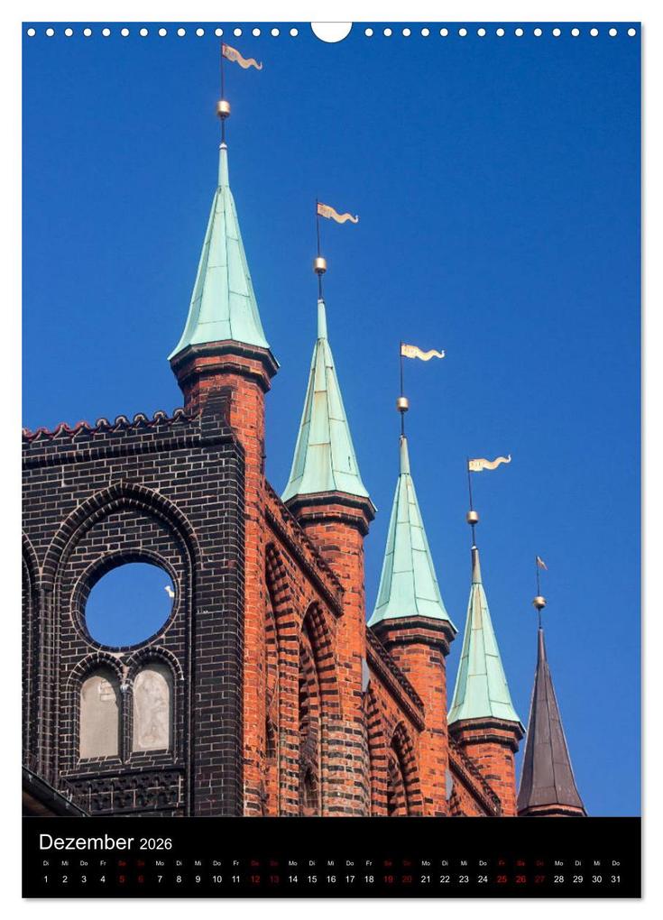 Weitere Ansicht: Lübeck - Hanseschönheit in Insellage (Wandkalender 2026 DIN A3 hoch), CALVENDO Monatskalender | U boeTtchEr, Calvendo