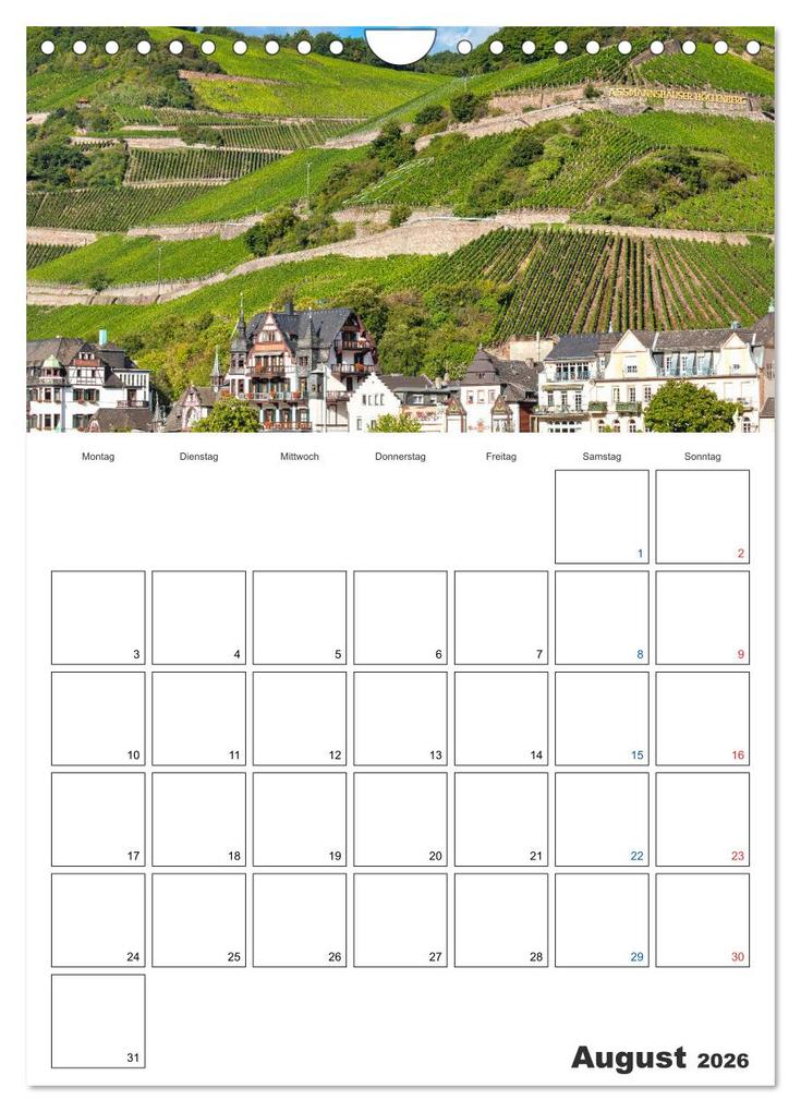 Weitere Ansicht: Rheingau Terminplaner (Wandkalender 2026 DIN A4 hoch), CALVENDO Monatskalender | Dieter Meyer, Calvendo