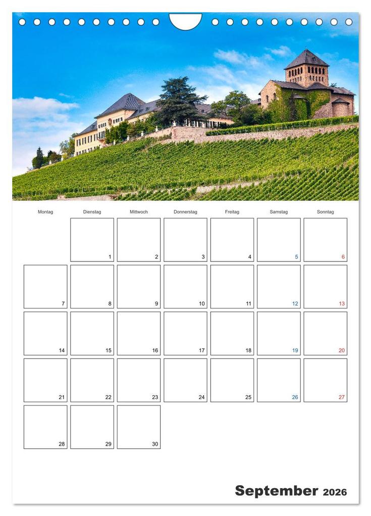 Weitere Ansicht: Rheingau Terminplaner (Wandkalender 2026 DIN A4 hoch), CALVENDO Monatskalender | Dieter Meyer, Calvendo