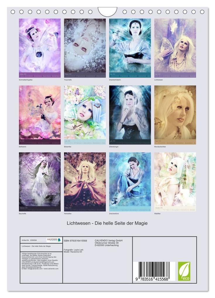 Weitere Ansicht: Lichtwesen - Die helle Seite der Magie (Wandkalender 2026 DIN A4 hoch), CALVENDO Monatskalender | Ravienne Art, Calvendo
