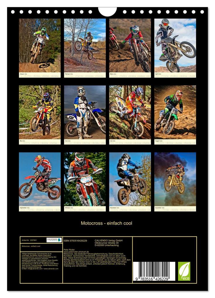 Weitere Ansicht: Motocross - einfach cool (Wandkalender 2026 DIN A4 hoch), CALVENDO Monatskalender | Peter Roder, Calvendo