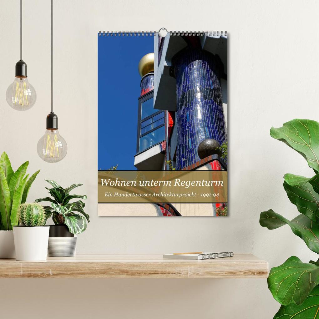 Weitere Ansicht: Wohnen unterm Regenturm - Ein Hundertwasser Architekturprojekt, 1991-94 (Wandkalender 2026 DIN A3 hoch), CALVENDO Monatskalender | Hanns-Peter Eisold, Calvendo