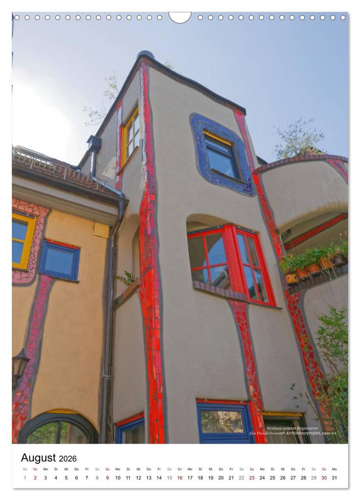 Weitere Ansicht: Wohnen unterm Regenturm - Ein Hundertwasser Architekturprojekt, 1991-94 (Wandkalender 2026 DIN A3 hoch), CALVENDO Monatskalender | Hanns-Peter Eisold, Calvendo
