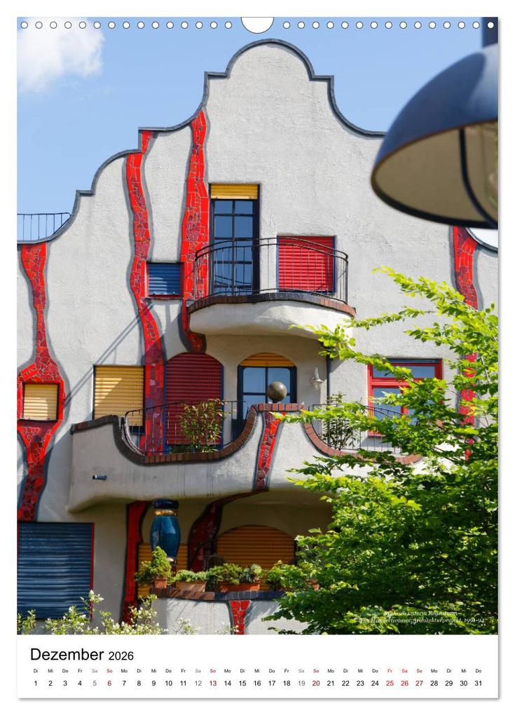 Weitere Ansicht: Wohnen unterm Regenturm - Ein Hundertwasser Architekturprojekt, 1991-94 (Wandkalender 2026 DIN A3 hoch), CALVENDO Monatskalender | Hanns-Peter Eisold, Calvendo