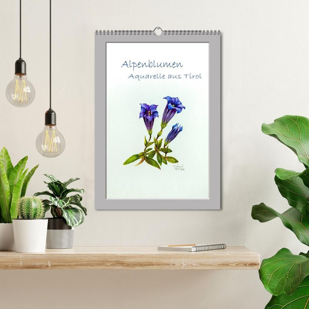 Weitere Ansicht: Alpenblumen Aquarelle aus Tirol (Wandkalender 2026 DIN A3 hoch), CALVENDO Monatskalender | Peter Überall, Calvendo