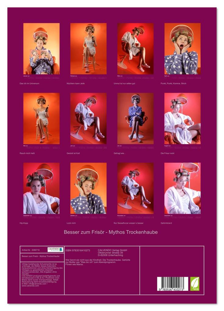 Weitere Ansicht: Besser zum Frisör - Mythos Trockenhaube (Wandkalender 2026 DIN A3 hoch), CALVENDO Monatskalender | Lichtgestalt Lichtgestalt, Calvendo, Lichtgestalt