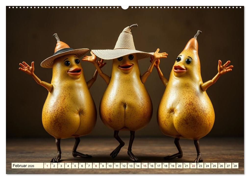 Weitere Ansicht: Tanzendes Obst und Gemüse (hochwertiger Premium Wandkalender 2026 DIN A2 quer), Kunstdruck in Hochglanz | Claudia Kleemann, Calvendo