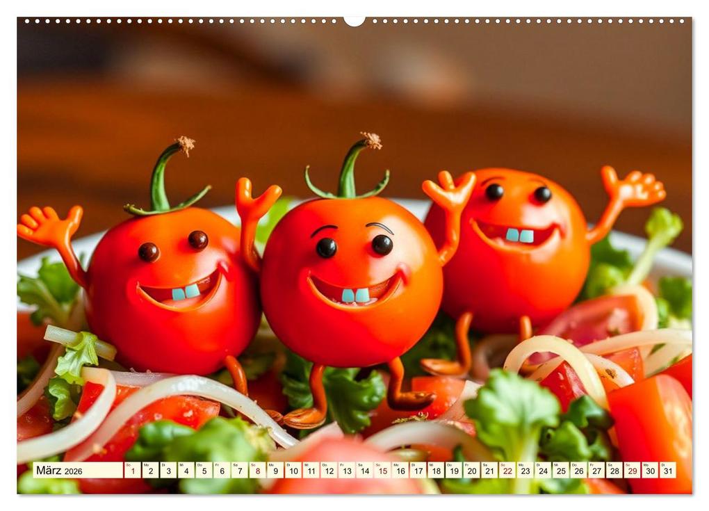 Weitere Ansicht: Tanzendes Obst und Gemüse (hochwertiger Premium Wandkalender 2026 DIN A2 quer), Kunstdruck in Hochglanz | Claudia Kleemann, Calvendo