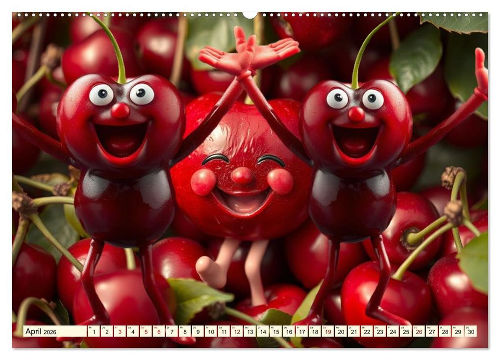 Weitere Ansicht: Tanzendes Obst und Gemüse (hochwertiger Premium Wandkalender 2026 DIN A2 quer), Kunstdruck in Hochglanz | Claudia Kleemann, Calvendo