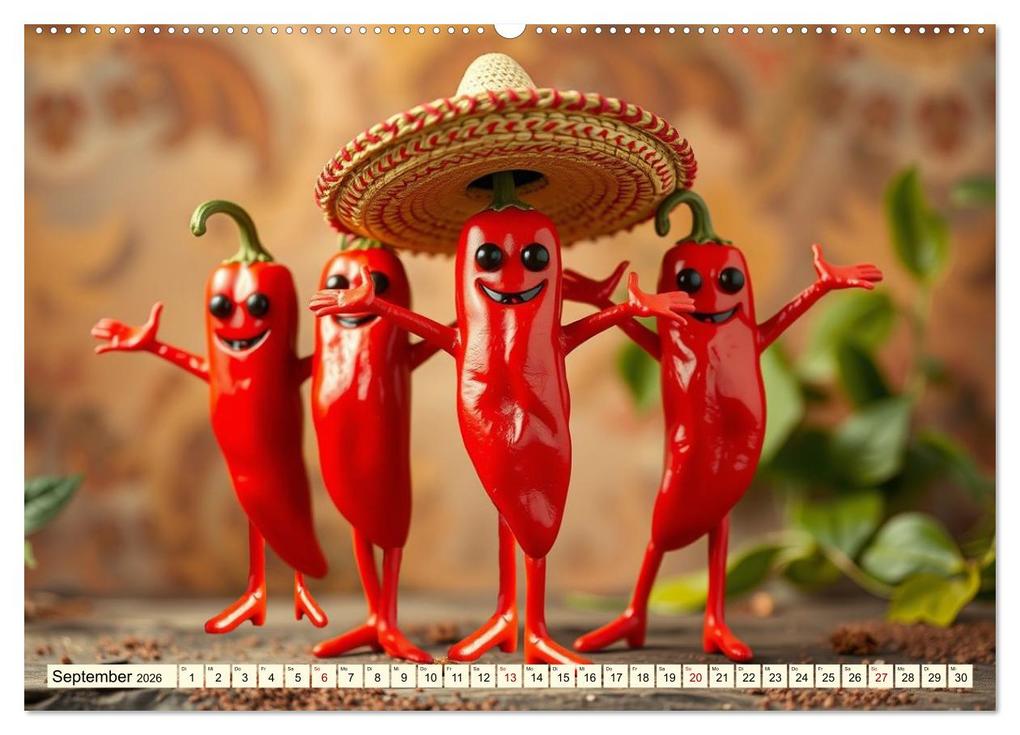 Weitere Ansicht: Tanzendes Obst und Gemüse (hochwertiger Premium Wandkalender 2026 DIN A2 quer), Kunstdruck in Hochglanz | Claudia Kleemann, Calvendo