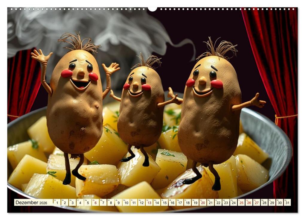 Weitere Ansicht: Tanzendes Obst und Gemüse (hochwertiger Premium Wandkalender 2026 DIN A2 quer), Kunstdruck in Hochglanz | Claudia Kleemann, Calvendo