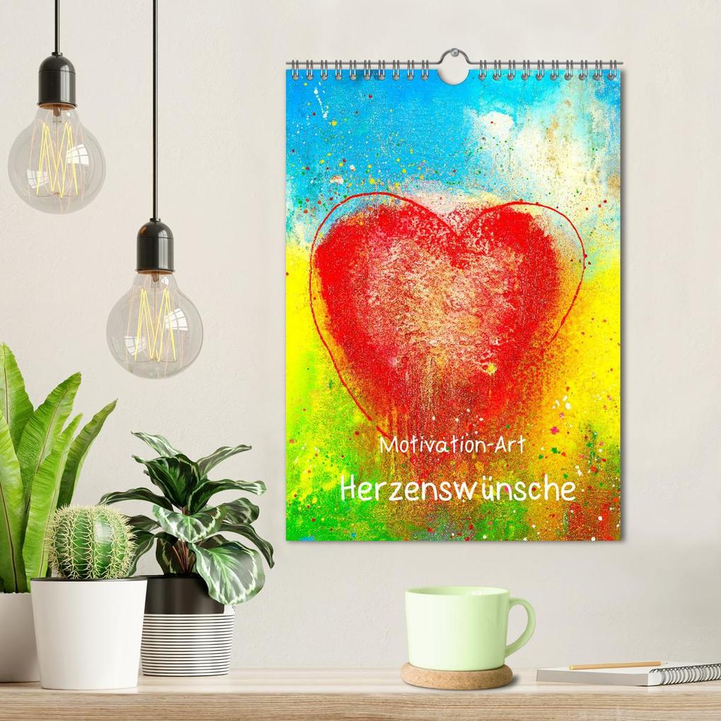 Weitere Ansicht: Motivation-Art Herzenswünsche (Wandkalender 2026 DIN A4 hoch), CALVENDO Monatskalender | Jörg Lehmann, Calvendo