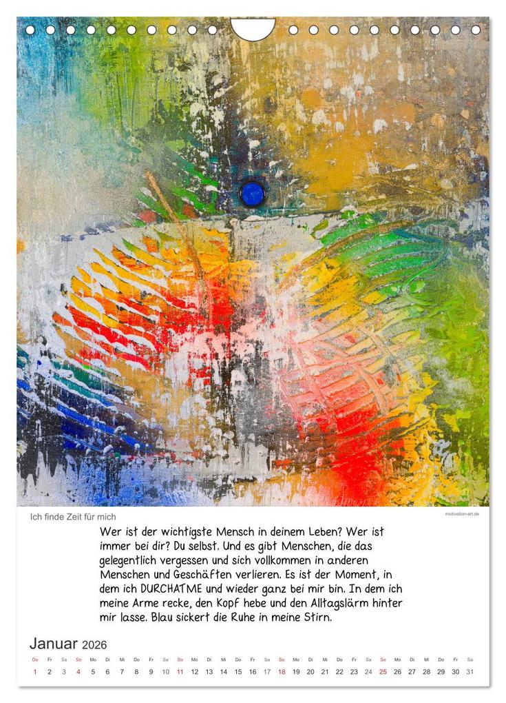 Weitere Ansicht: Motivation-Art Herzenswünsche (Wandkalender 2026 DIN A4 hoch), CALVENDO Monatskalender | Jörg Lehmann, Calvendo