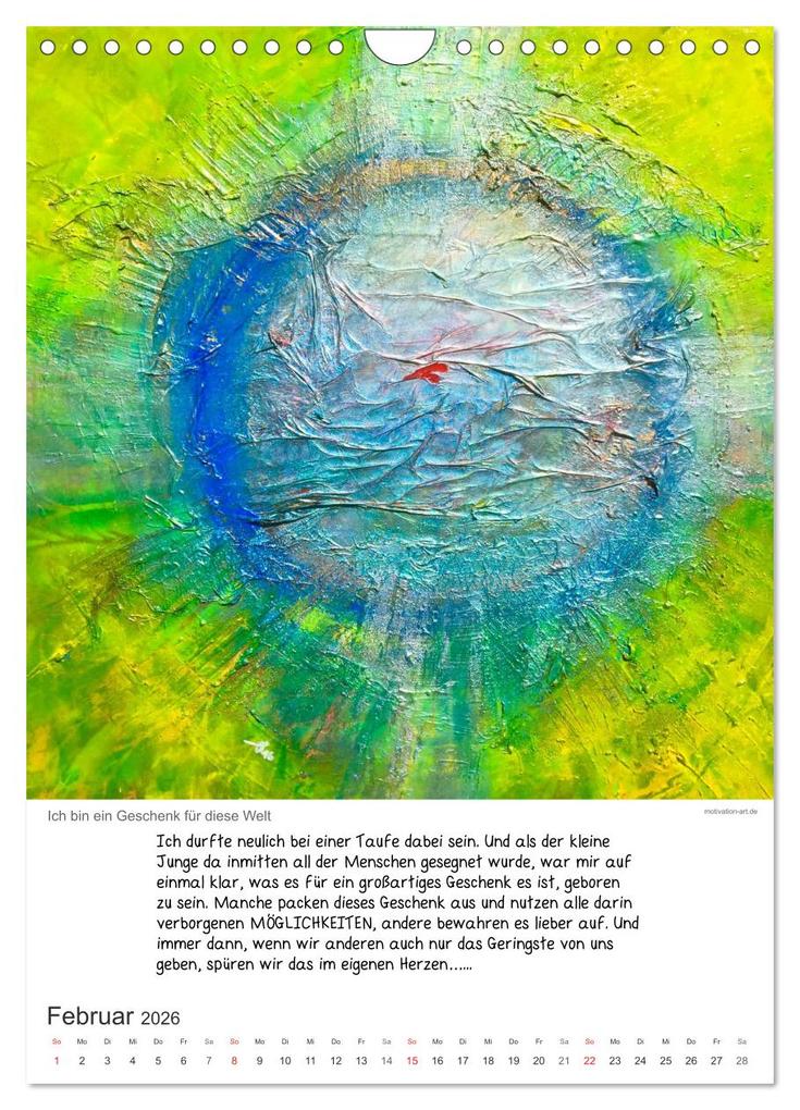 Weitere Ansicht: Motivation-Art Herzenswünsche (Wandkalender 2026 DIN A4 hoch), CALVENDO Monatskalender | Jörg Lehmann, Calvendo