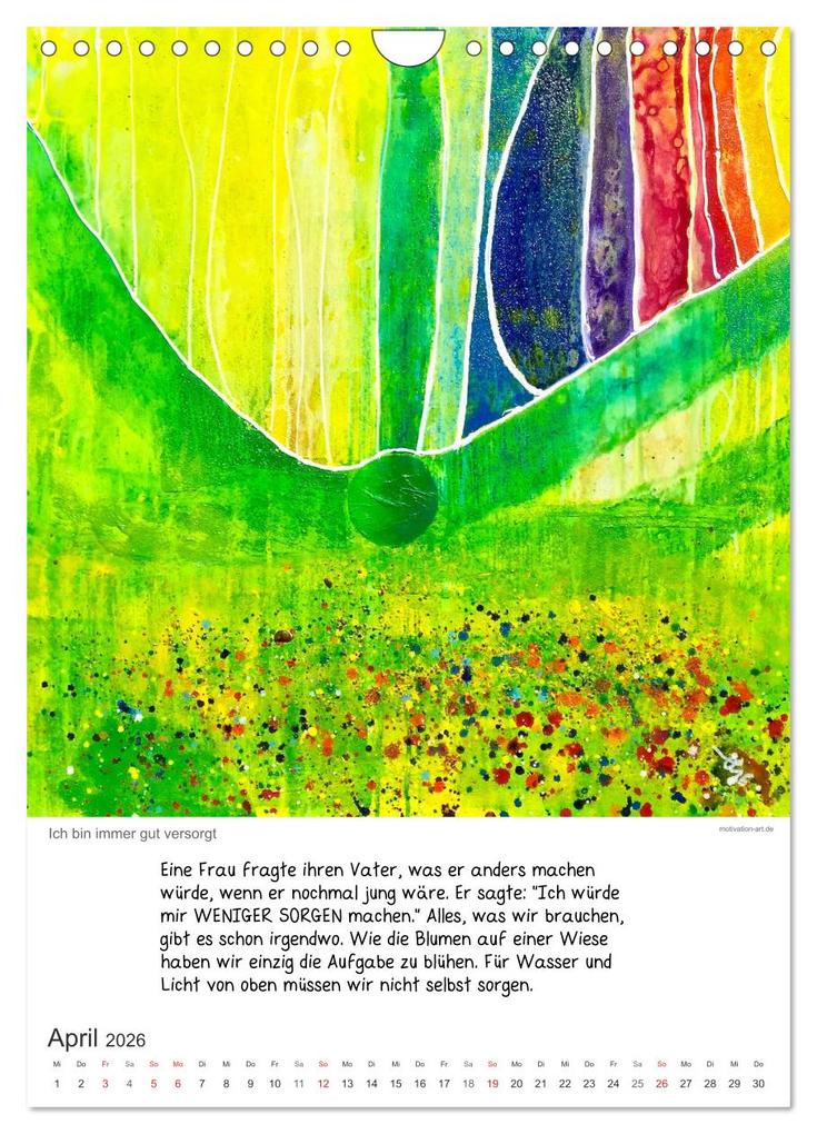 Weitere Ansicht: Motivation-Art Herzenswünsche (Wandkalender 2026 DIN A4 hoch), CALVENDO Monatskalender | Jörg Lehmann, Calvendo