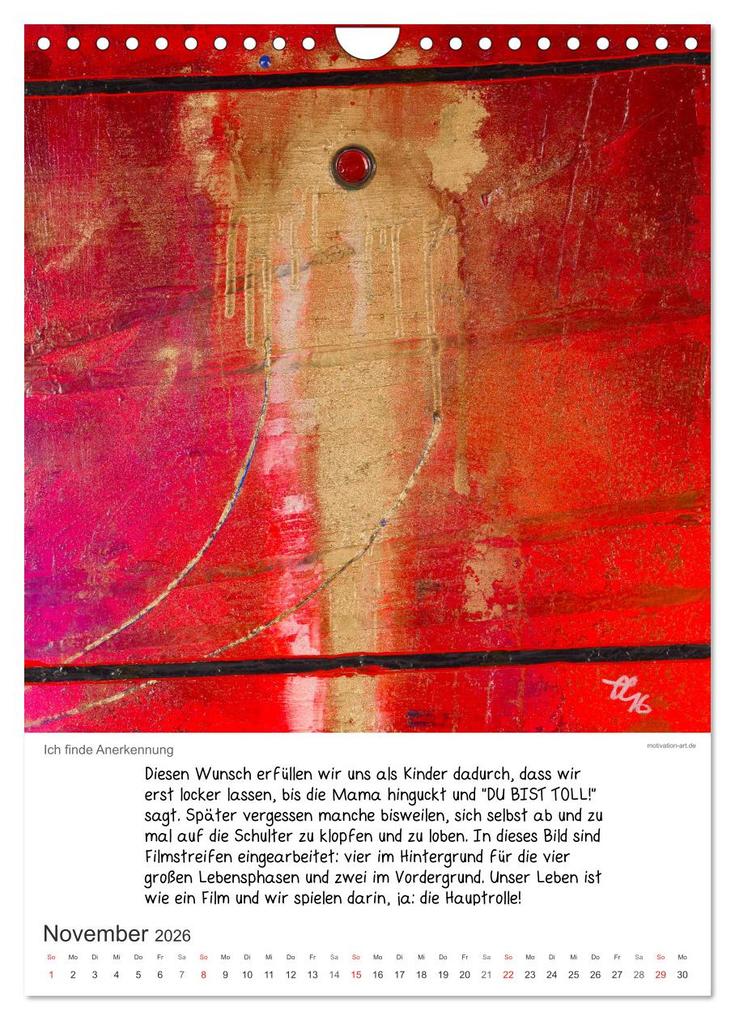 Weitere Ansicht: Motivation-Art Herzenswünsche (Wandkalender 2026 DIN A4 hoch), CALVENDO Monatskalender | Jörg Lehmann, Calvendo