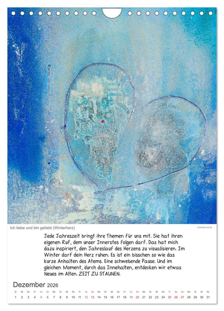 Weitere Ansicht: Motivation-Art Herzenswünsche (Wandkalender 2026 DIN A4 hoch), CALVENDO Monatskalender | Jörg Lehmann, Calvendo