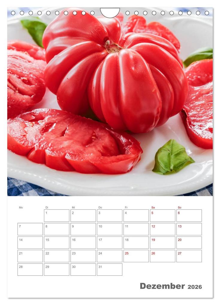 Weitere Ansicht: Historische Tomaten - Ein Küchen Terminplaner (Wandkalender 2026 DIN A4 hoch), CALVENDO Monatskalender | Dieter Meyer, Calvendo