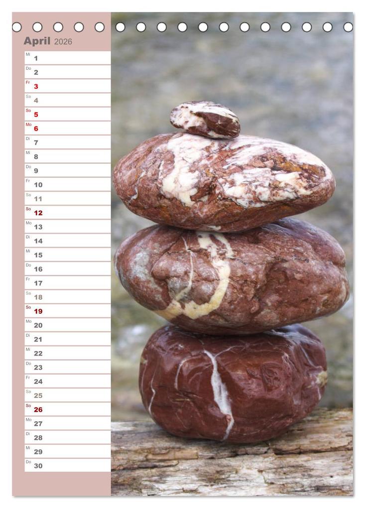 Weitere Ansicht: Steinmanderl - Der Steinmännchen Geburtstagskalender (Tischkalender 2026 DIN A5 hoch), CALVENDO Monatskalender | Michaela Schimmack, Calvendo