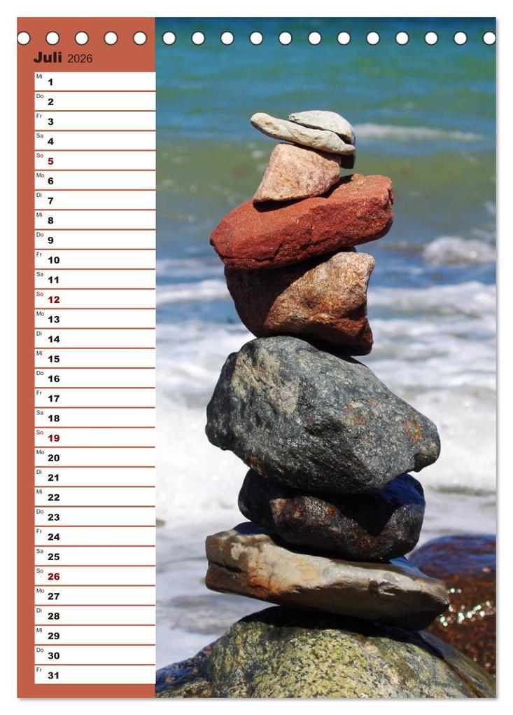 Weitere Ansicht: Steinmanderl - Der Steinmännchen Geburtstagskalender (Tischkalender 2026 DIN A5 hoch), CALVENDO Monatskalender | Michaela Schimmack, Calvendo