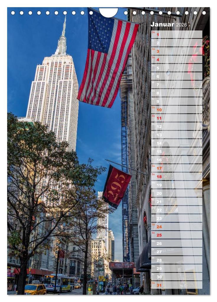 Weitere Ansicht: New York City Geburtstagskalender (Wandkalender 2026 DIN A4 hoch), CALVENDO Monatskalender | Thomas Klinder, Calvendo