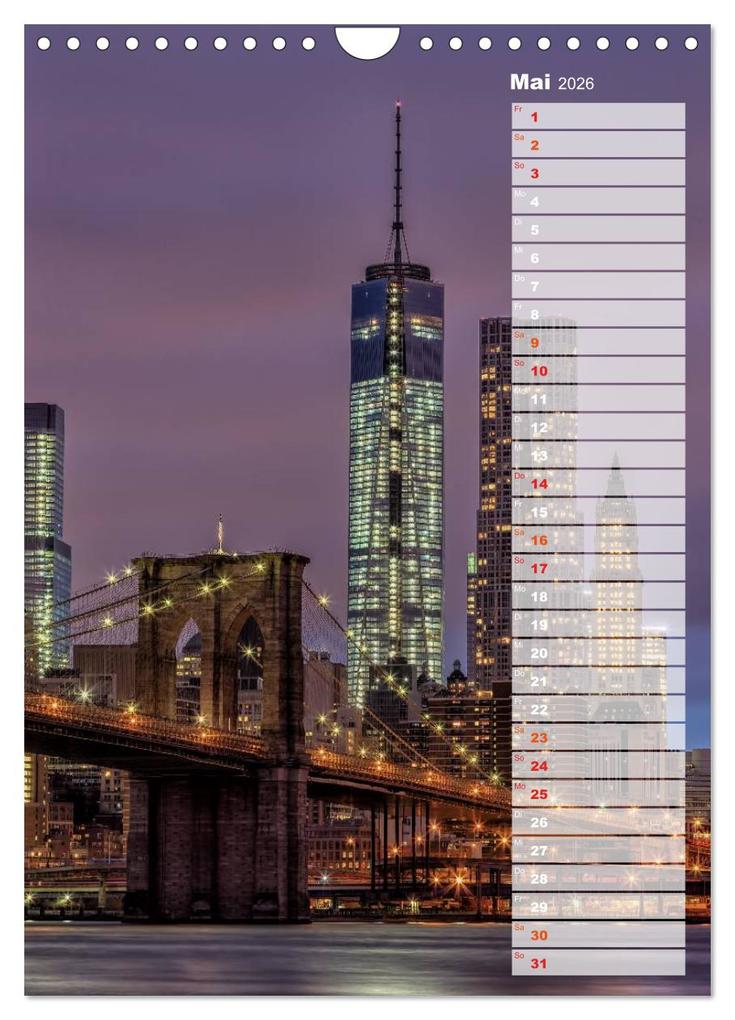 Weitere Ansicht: New York City Geburtstagskalender (Wandkalender 2026 DIN A4 hoch), CALVENDO Monatskalender | Thomas Klinder, Calvendo