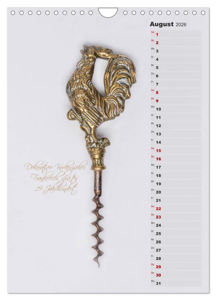 Weitere Ansicht: Emotionale Momente: Korkenzieher - geniales Alltagswerkzeug. Planer. (Wandkalender 2026 DIN A4 hoch), CALVENDO Monatskalender | Ingo Gerlach, Calvendo