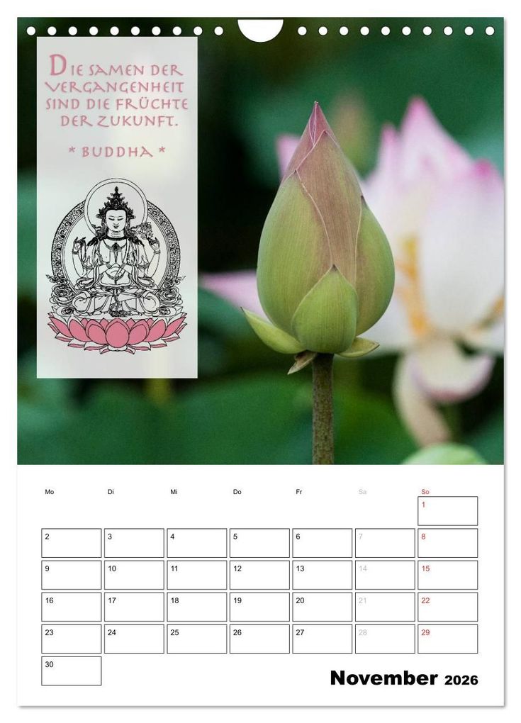 Weitere Ansicht: BUDDHAS ZITATE Buddhistische Weisheiten (Wandkalender 2026 DIN A4 hoch), CALVENDO Monatskalender | BuddhaART BuddhaART, Calvendo, BuddhaART