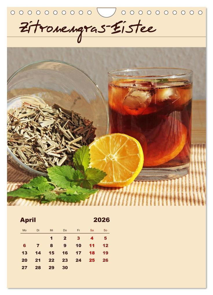 Weitere Ansicht: Erfrischender Eistee - Rezeptideen (Wandkalender 2026 DIN A4 hoch), CALVENDO Monatskalender | Jana Thiem-Eberitsch, Calvendo