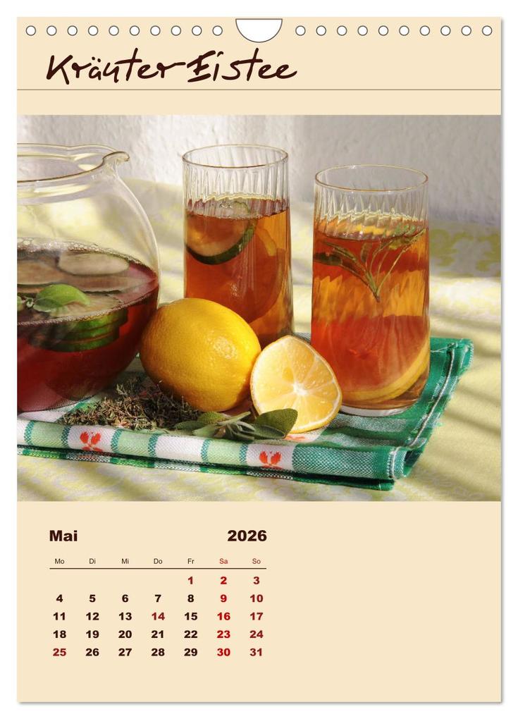 Weitere Ansicht: Erfrischender Eistee - Rezeptideen (Wandkalender 2026 DIN A4 hoch), CALVENDO Monatskalender | Jana Thiem-Eberitsch, Calvendo