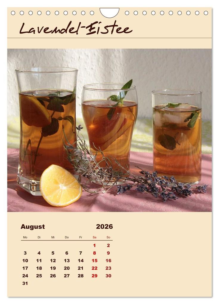 Weitere Ansicht: Erfrischender Eistee - Rezeptideen (Wandkalender 2026 DIN A4 hoch), CALVENDO Monatskalender | Jana Thiem-Eberitsch, Calvendo