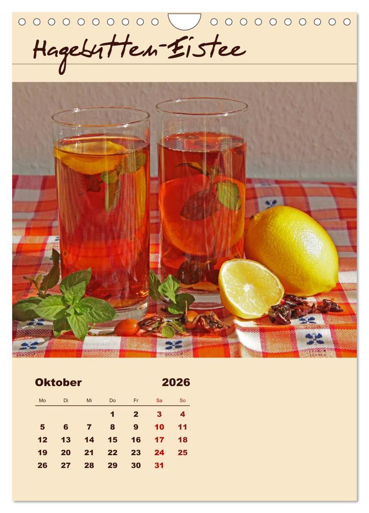 Weitere Ansicht: Erfrischender Eistee - Rezeptideen (Wandkalender 2026 DIN A4 hoch), CALVENDO Monatskalender | Jana Thiem-Eberitsch, Calvendo