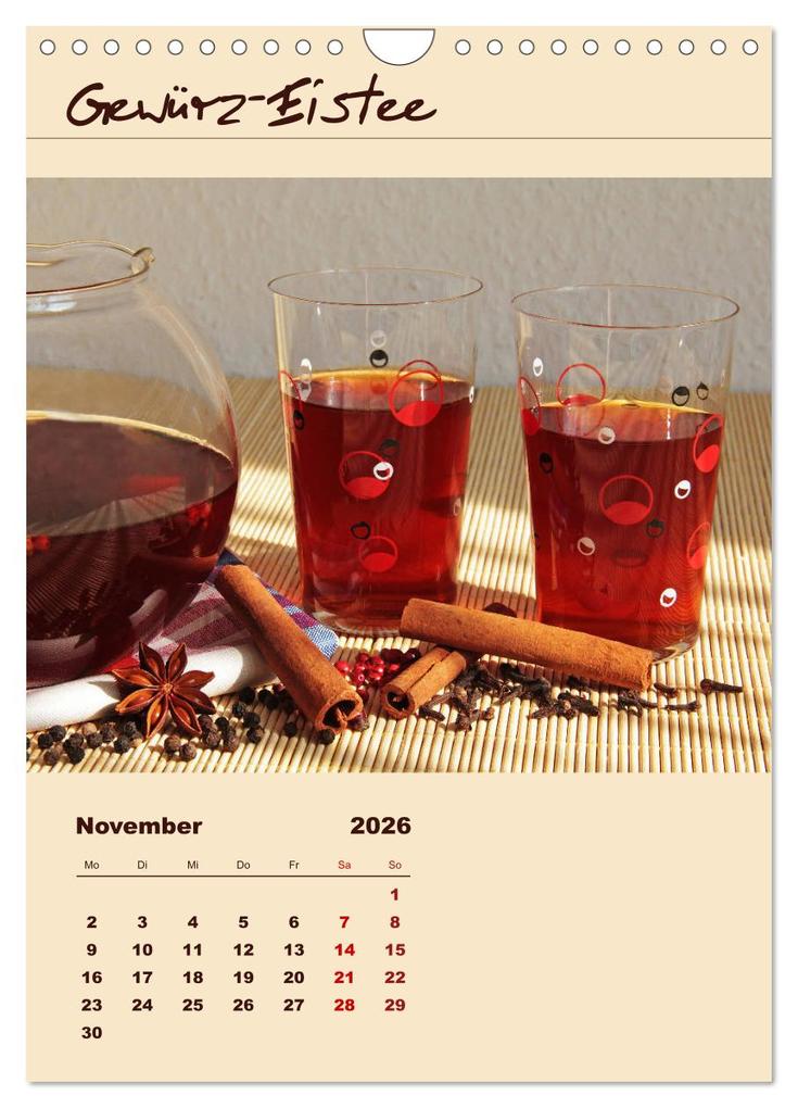Weitere Ansicht: Erfrischender Eistee - Rezeptideen (Wandkalender 2026 DIN A4 hoch), CALVENDO Monatskalender | Jana Thiem-Eberitsch, Calvendo