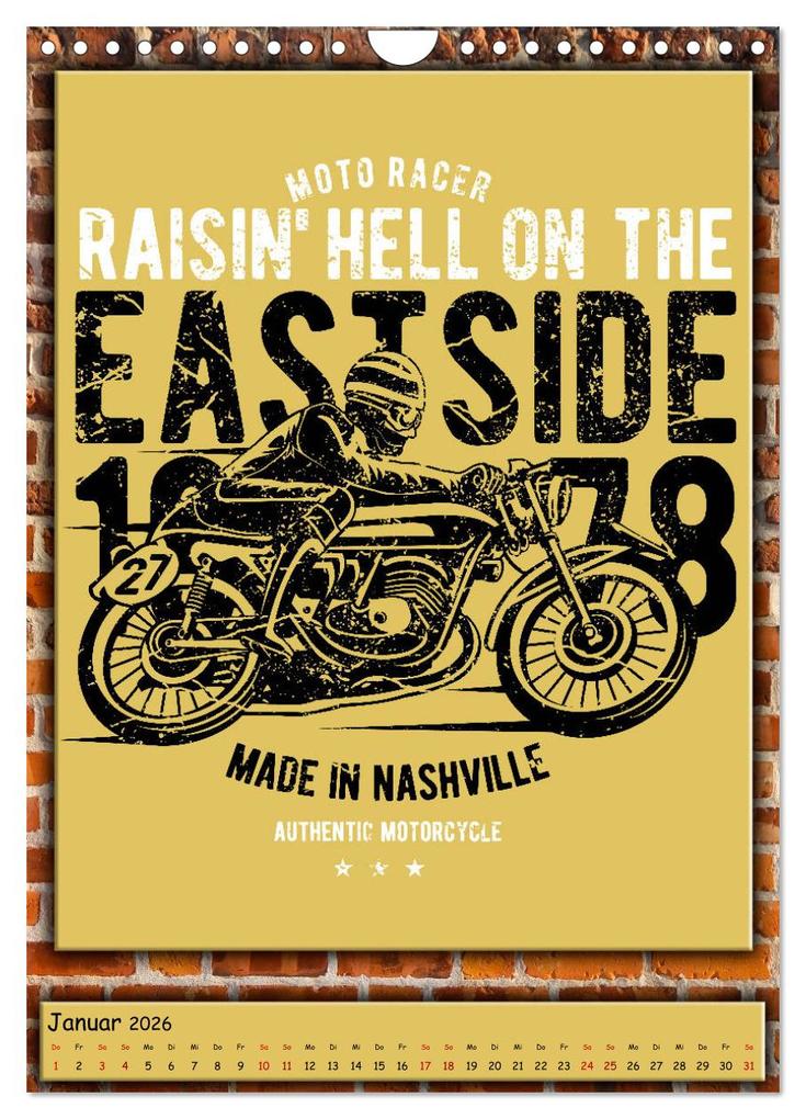 Weitere Ansicht: Motorrad - nostalgische Momente (Wandkalender 2026 DIN A4 hoch), CALVENDO Monatskalender | Peter Roder, Calvendo