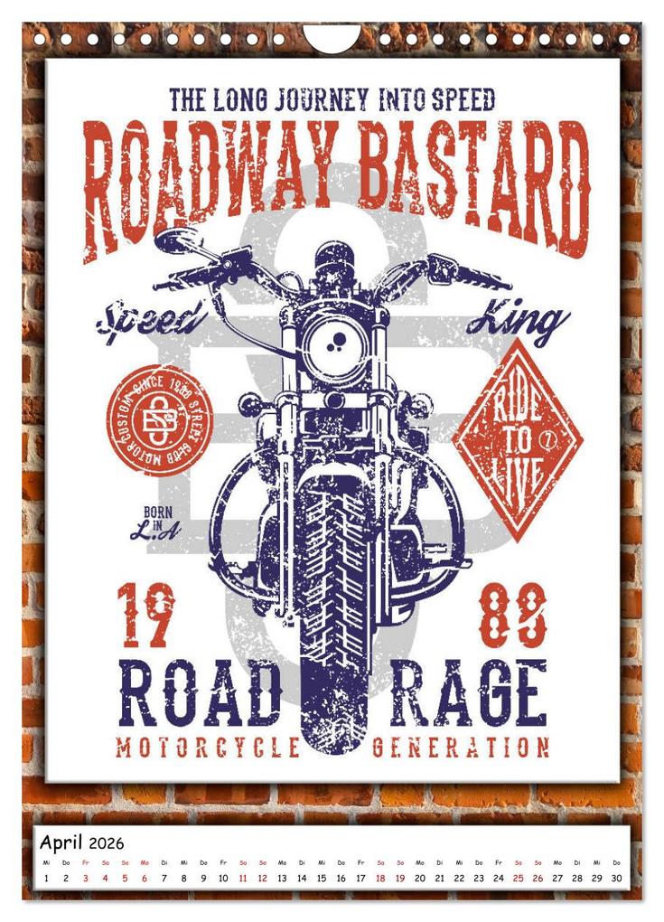 Weitere Ansicht: Motorrad - nostalgische Momente (Wandkalender 2026 DIN A4 hoch), CALVENDO Monatskalender | Peter Roder, Calvendo