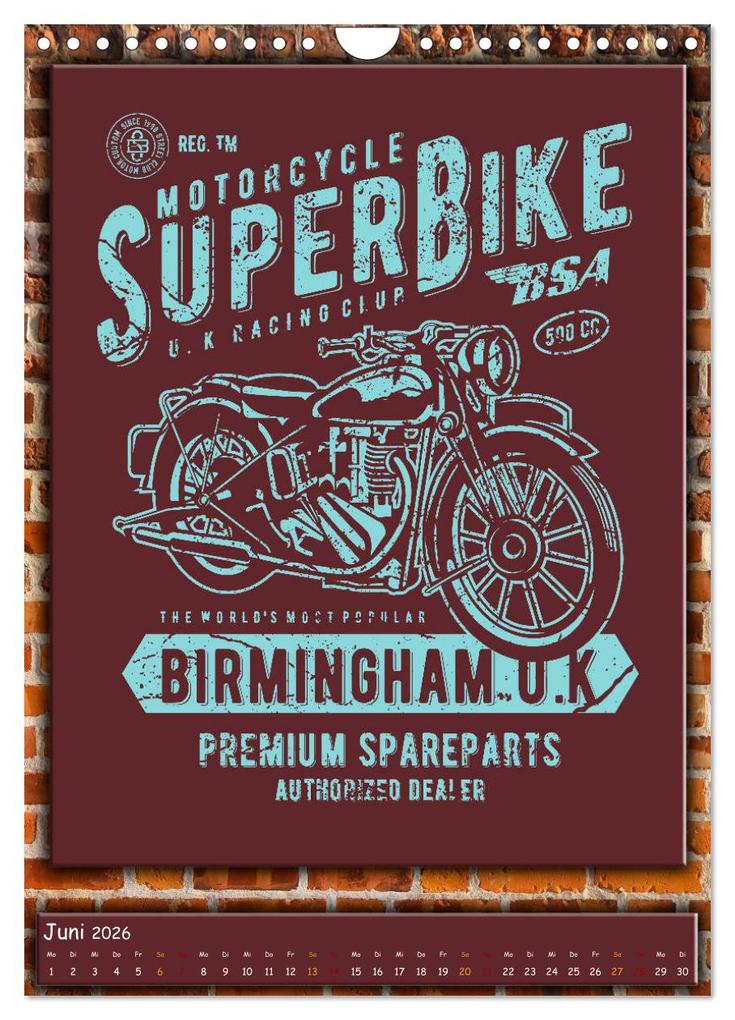 Weitere Ansicht: Motorrad - nostalgische Momente (Wandkalender 2026 DIN A4 hoch), CALVENDO Monatskalender | Peter Roder, Calvendo