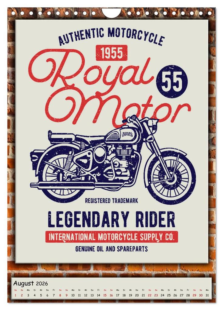 Weitere Ansicht: Motorrad - nostalgische Momente (Wandkalender 2026 DIN A4 hoch), CALVENDO Monatskalender | Peter Roder, Calvendo