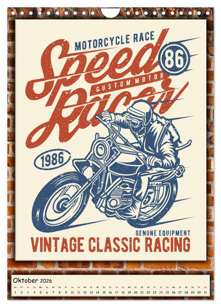 Weitere Ansicht: Motorrad - nostalgische Momente (Wandkalender 2026 DIN A4 hoch), CALVENDO Monatskalender | Peter Roder, Calvendo
