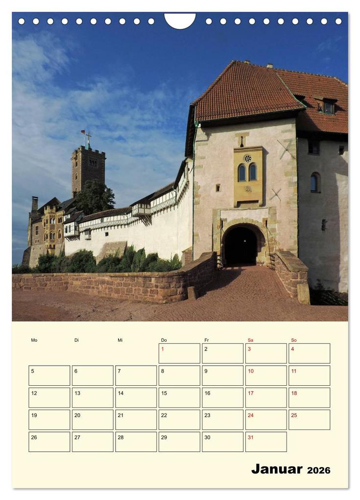 Weitere Ansicht: Die Wartburg - Weltkulturerbe in Thüringen (Wandkalender 2026 DIN A4 hoch), CALVENDO Monatskalender | Volker Geyer, Calvendo