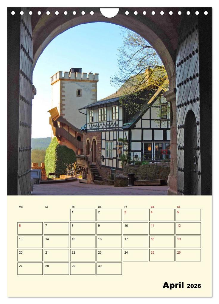 Weitere Ansicht: Die Wartburg - Weltkulturerbe in Thüringen (Wandkalender 2026 DIN A4 hoch), CALVENDO Monatskalender | Volker Geyer, Calvendo