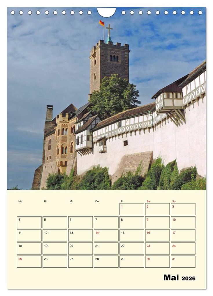 Weitere Ansicht: Die Wartburg - Weltkulturerbe in Thüringen (Wandkalender 2026 DIN A4 hoch), CALVENDO Monatskalender | Volker Geyer, Calvendo