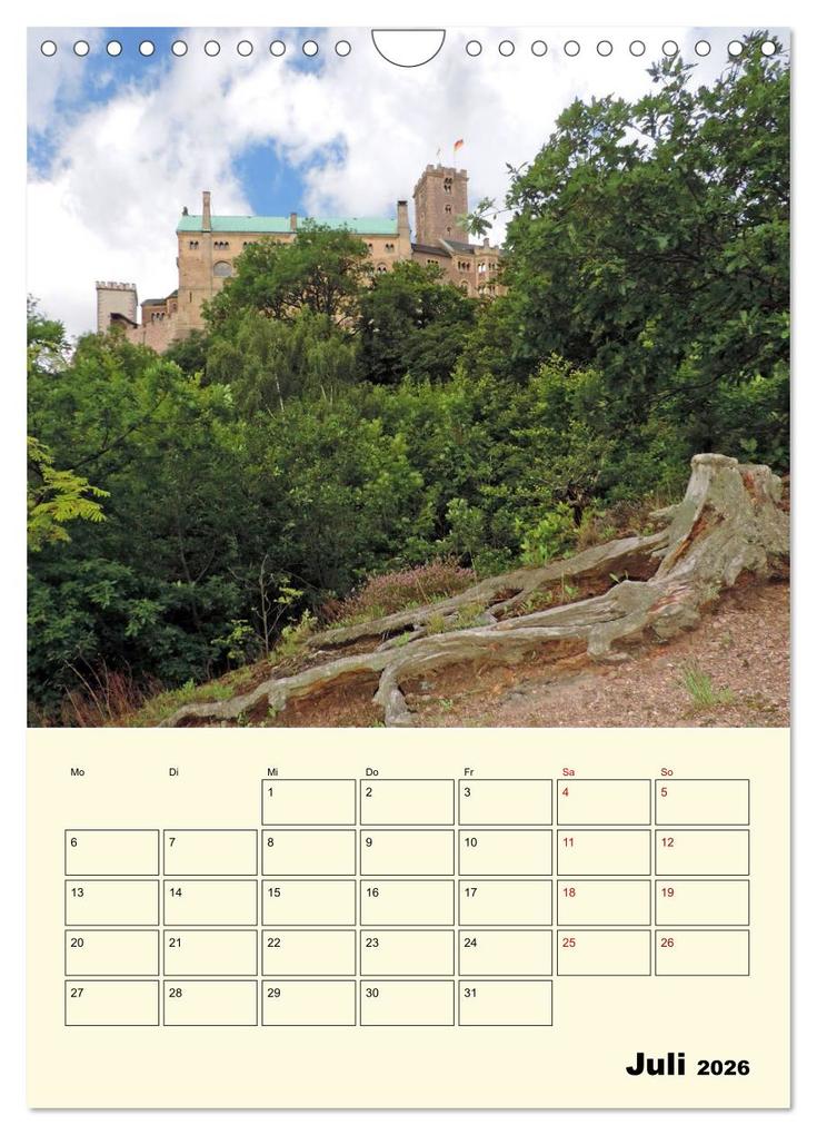 Weitere Ansicht: Die Wartburg - Weltkulturerbe in Thüringen (Wandkalender 2026 DIN A4 hoch), CALVENDO Monatskalender | Volker Geyer, Calvendo