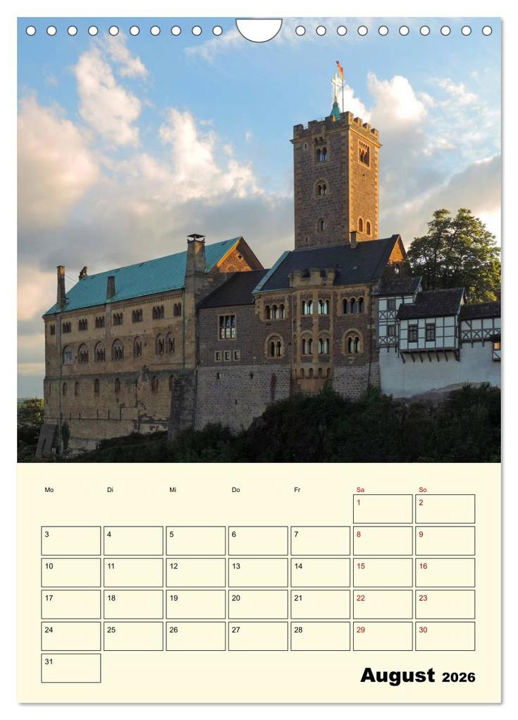 Weitere Ansicht: Die Wartburg - Weltkulturerbe in Thüringen (Wandkalender 2026 DIN A4 hoch), CALVENDO Monatskalender | Volker Geyer, Calvendo