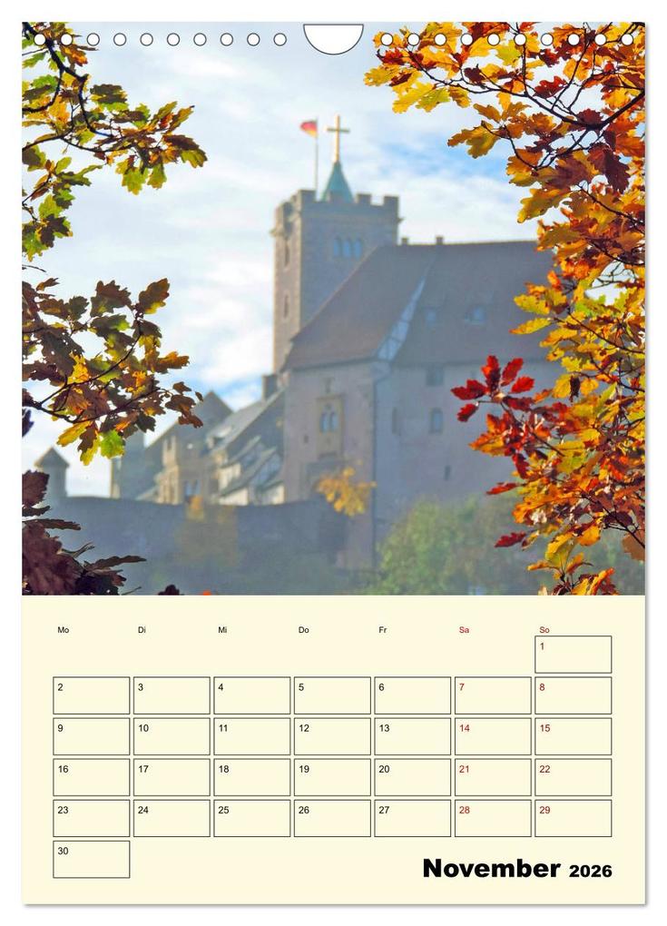Weitere Ansicht: Die Wartburg - Weltkulturerbe in Thüringen (Wandkalender 2026 DIN A4 hoch), CALVENDO Monatskalender | Volker Geyer, Calvendo