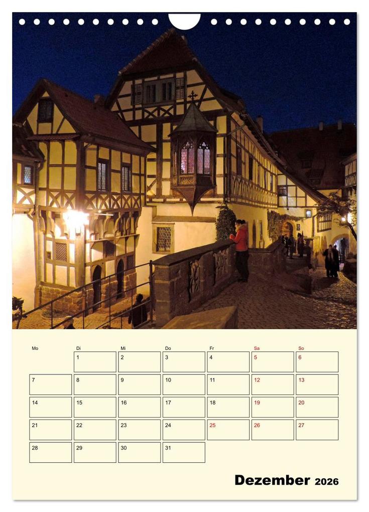 Weitere Ansicht: Die Wartburg - Weltkulturerbe in Thüringen (Wandkalender 2026 DIN A4 hoch), CALVENDO Monatskalender | Volker Geyer, Calvendo