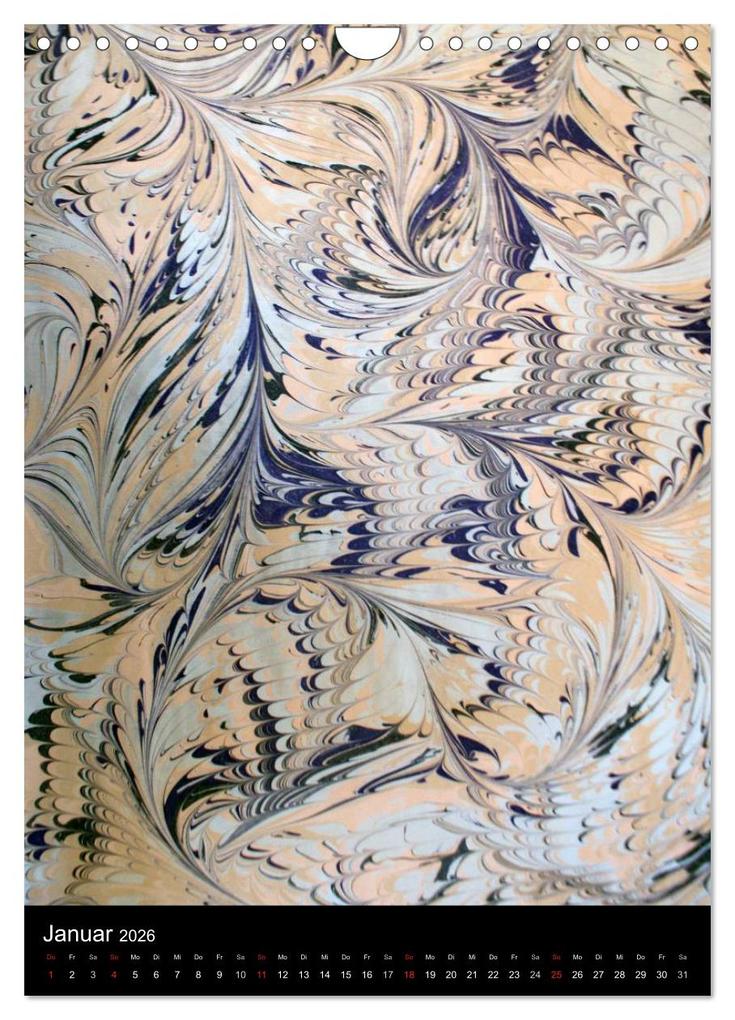 Weitere Ansicht: Ebru - Marmorieren auf Wasser (Wandkalender 2026 DIN A4 hoch), CALVENDO Monatskalender | Ebru Oezel, Calvendo